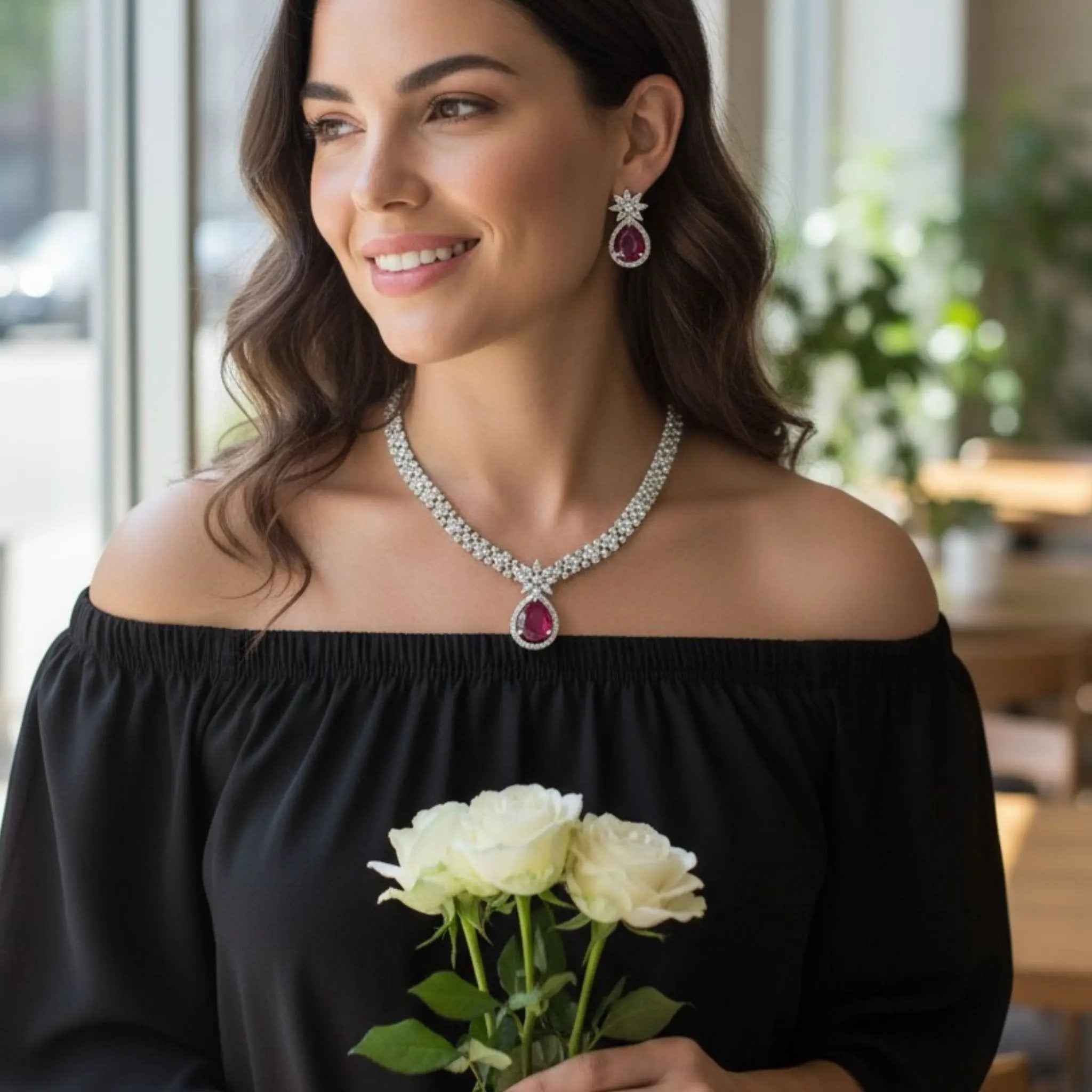 Crimson Star Jewelry Set