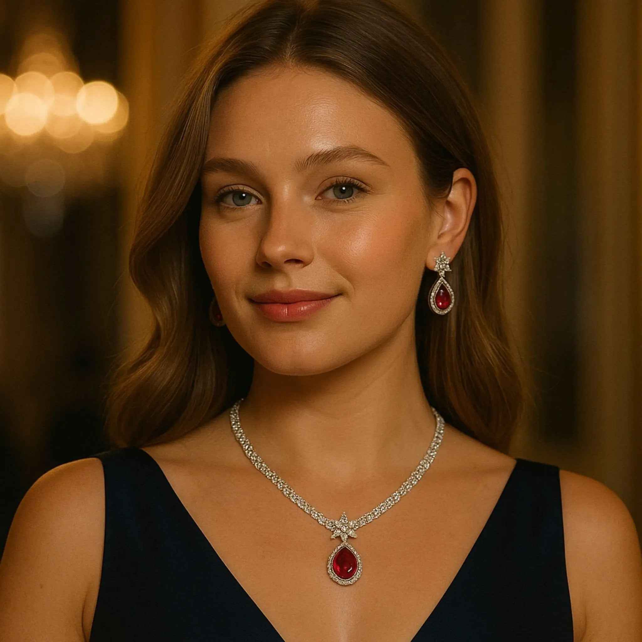 Crimson Star Jewelry Set