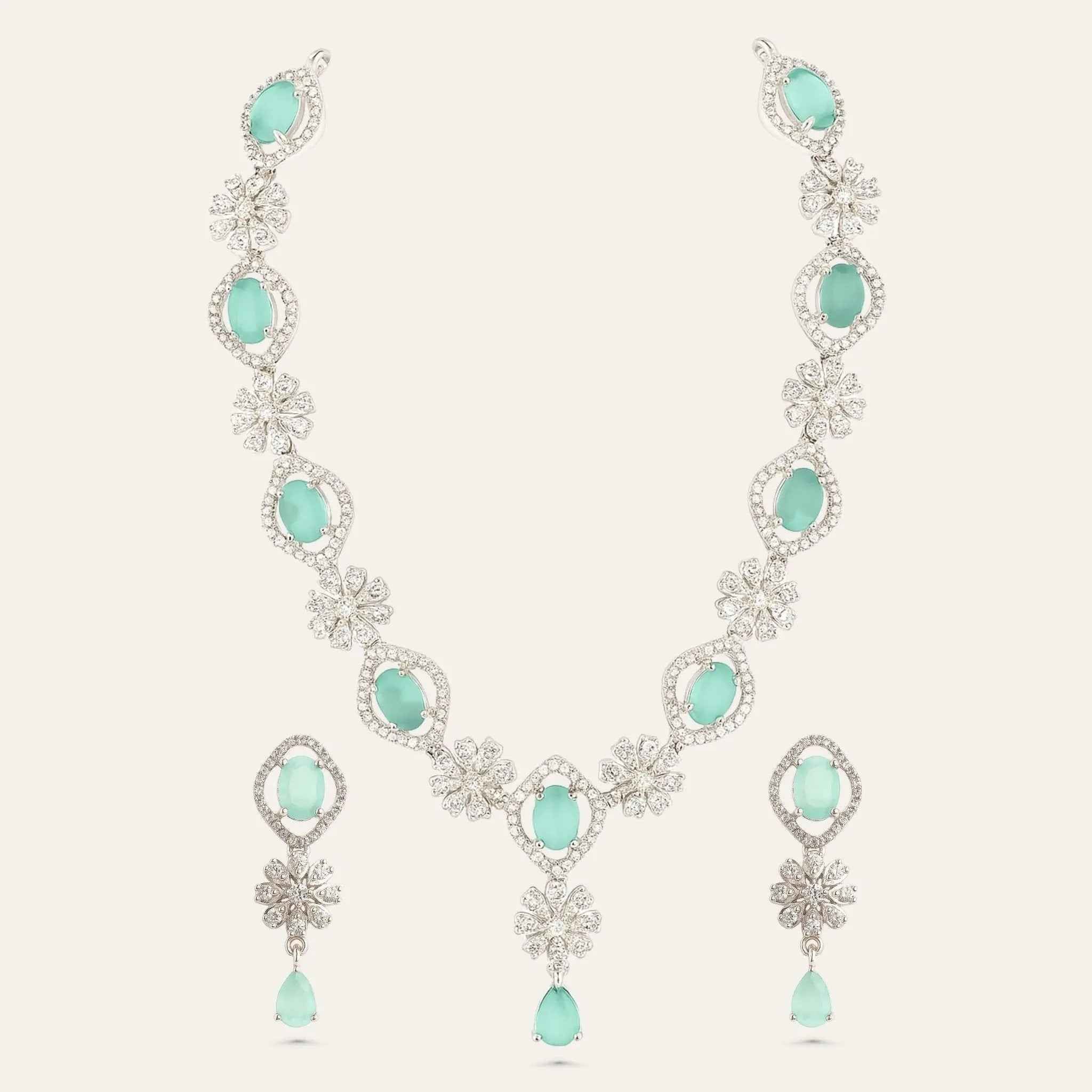 Aurora Aqua Bloom Jewelry Set